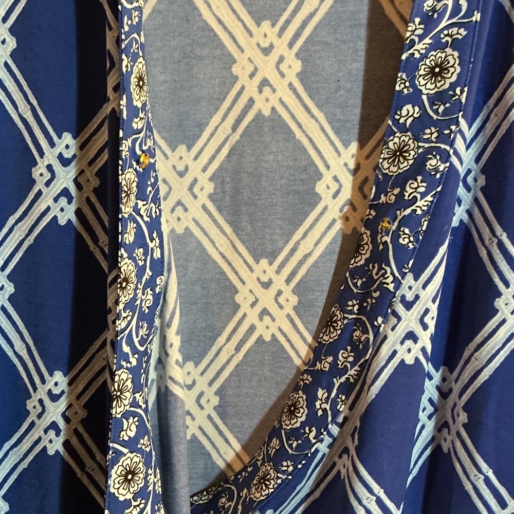 C. Wonder Blue Floral Patterned Dress - Picture 4 of 6